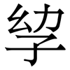 孧: Serifenschrift (Songti/Mingti)