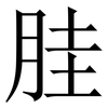 胿: Serifenschrift (Songti/Mingti)