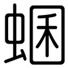 蜠: Gerundet