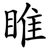 睢