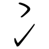 冫: regular script (using a pen)