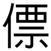 僄: sans serif