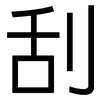 刮: sans serif 刮: sans serif