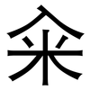 籴: sans serif