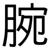 腕: sans serif