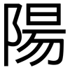 陽: sans serif