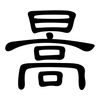 暠: clerical script