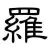 羅: clerical script