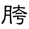 胯: clerical script