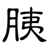 胰: clerical script