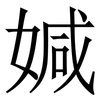 㛾: serif (Songti/Mingti)