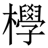 㰒: serif (Songti/Mingti)