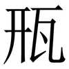 㼛: serif (Songti/Mingti)