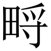 㽟: serif (Songti/Mingti)