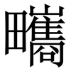 㽯: serif (Songti/Mingti)