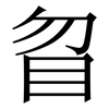 䀜: serif (Songti/Mingti)