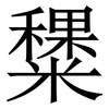 䊬: serif (Songti/Mingti)