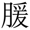 䐘: serif (Songti/Mingti)