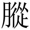 䐫: serif (Songti/Mingti)