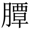 䐺: serif (Songti/Mingti)
