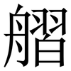 䒁: serif (Songti/Mingti)
