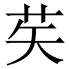 䒨: serif (Songti/Mingti)