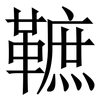 䩾: serif (Songti/Mingti)