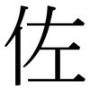 佐: serif (Songti/Mingti) 佐: serif (Songti/Mingti)