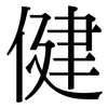 健: serif (Songti/Mingti) 健: serif (Songti/Mingti)