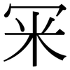 冞: serif (Songti/Mingti)