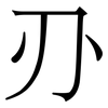 刅: serif (Songti/Mingti) 刅: serif (Songti/Mingti)