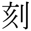 刻: serif (Songti/Mingti) 刻: serif (Songti/Mingti)