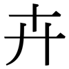 卉: serif (Songti/Mingti) 卉: serif (Songti/Mingti)