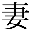 妻: serif (Songti/Mingti) 妻: serif (Songti/Mingti)
