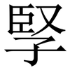 孯: serif (Songti/Mingti)