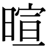 暄: serif (Songti/Mingti)