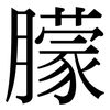 朦: serif (Songti/Mingti) 朦: serif (Songti/Mingti)