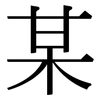 某: serif (Songti/Mingti)