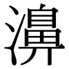 濞: serif (Songti/Mingti)