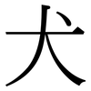 犬: serif (Songti/Mingti) 犬: serif (Songti/Mingti)