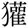 獾: serif (Songti/Mingti)