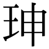 珅: serif (Songti/Mingti)