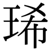 琋: serif (Songti/Mingti) 琋: serif (Songti/Mingti)