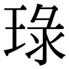琭: serif (Songti/Mingti)