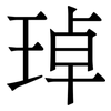 琸: serif (Songti/Mingti) 琸: serif (Songti/Mingti)