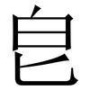 皀: serif (Songti/Mingti) 皀: serif (Songti/Mingti)