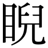 睨: serif (Songti/Mingti)