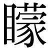 矇: serif (Songti/Mingti) 矇: serif (Songti/Mingti)