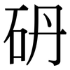 砃: serif (Songti/Mingti) 砃: serif (Songti/Mingti)