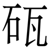 砙: serif (Songti/Mingti) 砙: serif (Songti/Mingti)